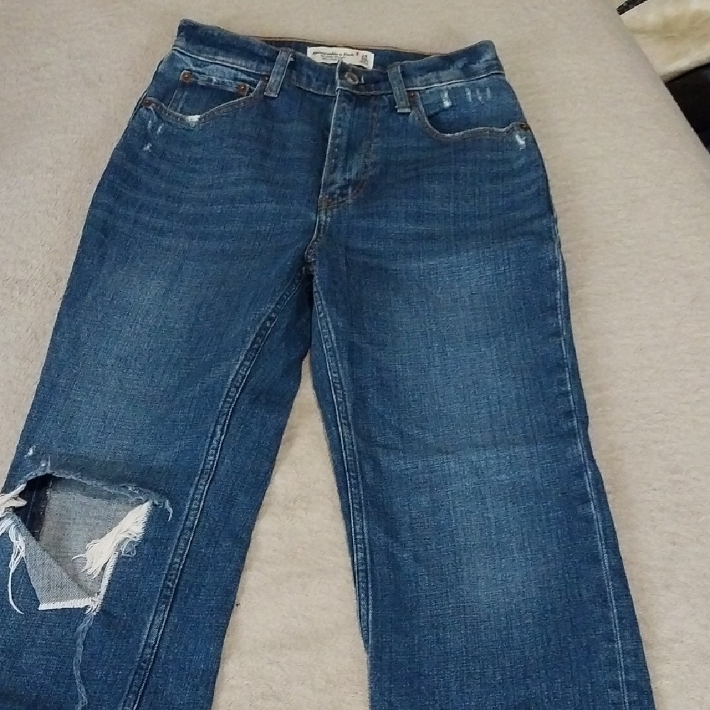 Women's Blue Distressed Jeans